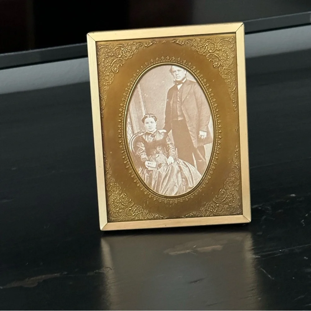 Antique vintage Victorian style brass/ golden photo frame